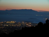 Low-light view of San Francisco Bay showing random noise in dark areas. Click to see 800x600 version. [C-2020Z]